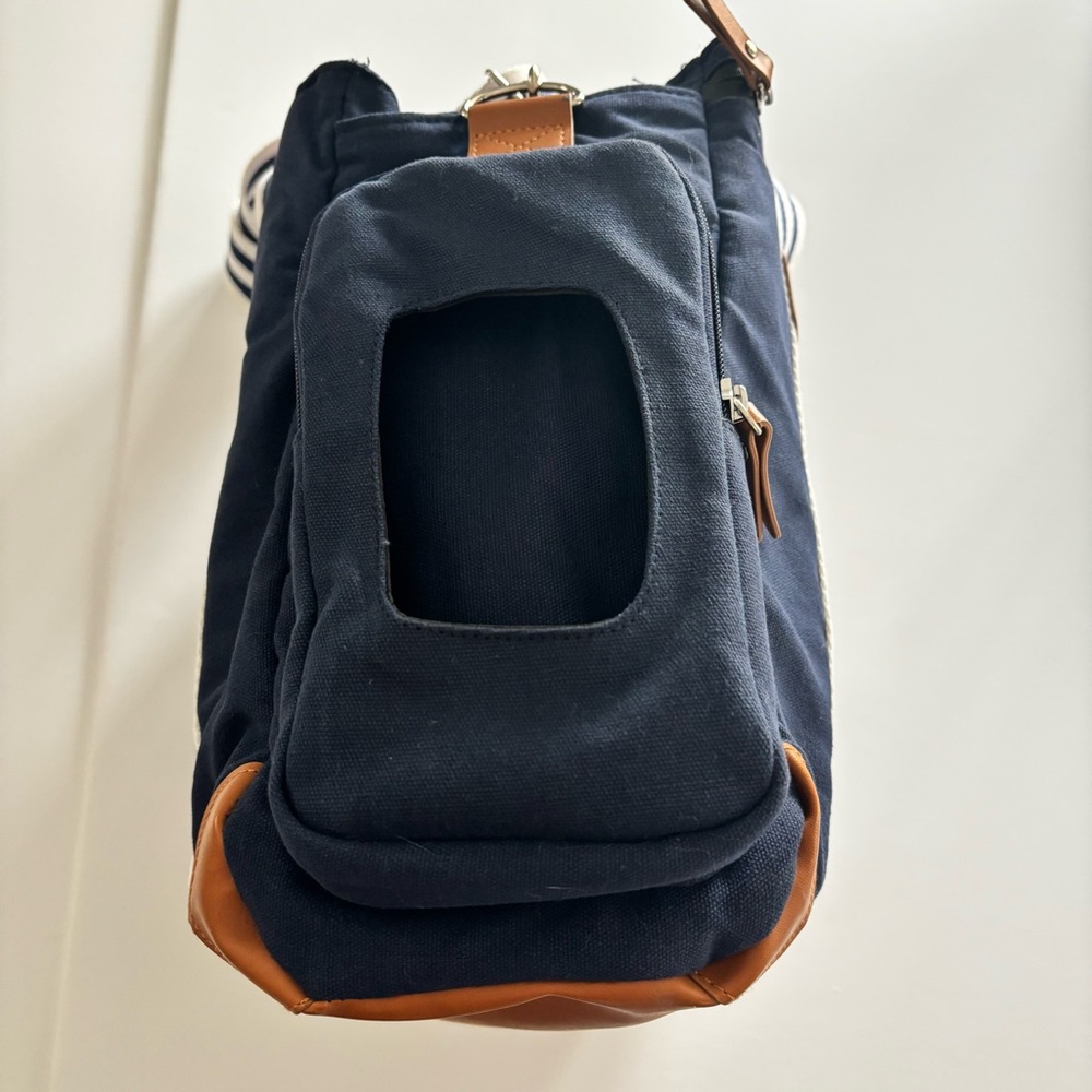 Baby K’tan Navy Canvas Diaper Bag Tote Insulated Bottle Pocket Paci Pouch - Picture 7 of 11